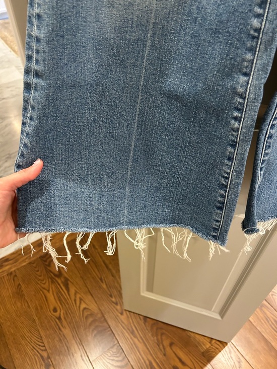 Madewell Light Blue Wide-Leg Fringe-Hem Jeans - Picture 2 of 4